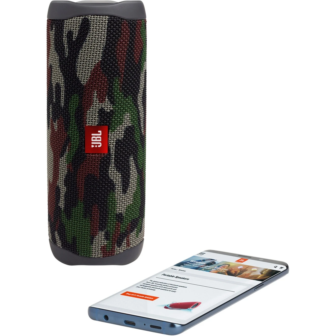 Lautsprecher Boxen JBL Flip 5, Lautsprecher (tarnfarben, USB-C, Bluetooth, IPX7) 6 Lautsprecher Boxen JBL Flip 5, Lautsprecher (tarnfarben, USB-C, Bluetooth, IPX7) – Bild 4