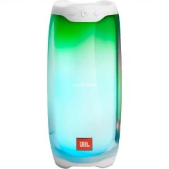 Lautsprecher Boxen JBL Pulse 4, Lautsprecher (weiß, Bluetooth, USB-C, IPX7, LED)