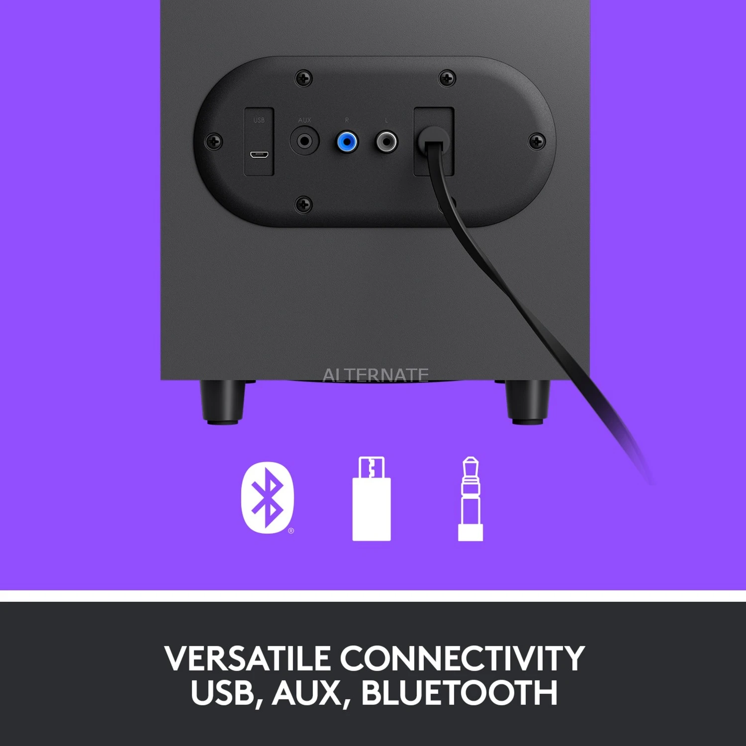 Lautsprecher Boxen Logitech Z407, Lautsprecher (schwarz, Bluetooth) 7 Lautsprecher Boxen Logitech Z407, Lautsprecher (schwarz, Bluetooth) – Bild 5