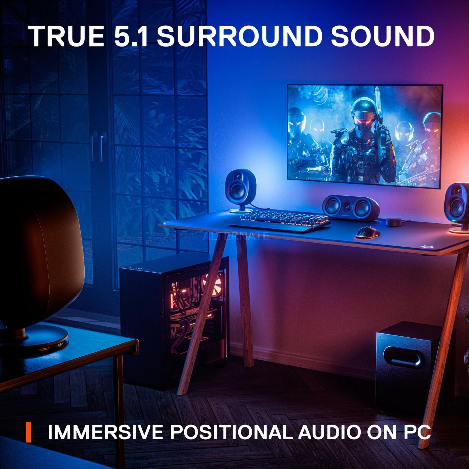 Lautsprecher Sets SteelSeries Arena 9, Lautsprecher (schwarz, 3.5 Mm Klinke, Bluetooth, Optischer Eingang) 5 Lautsprecher Sets SteelSeries Arena 9, Lautsprecher (schwarz, 3.5 Mm Klinke, Bluetooth, Optischer Eingang) – Bild 3