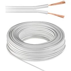 Goobay Lautsprecherkabel 2x 1,5 Mm² (weiß, 50 Meter)